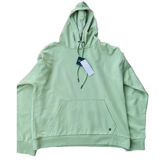 Roxy Afternoon Hike Hoodie Women’s Size L Color Green Kangaroo Pocket Pullover - Picture 2 of 11